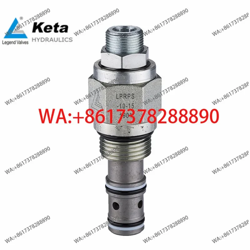 LPRPS-15-30 50-K Pilot Operated Pressure Reducing Valve, Cartridge Pressure Valve, Relief