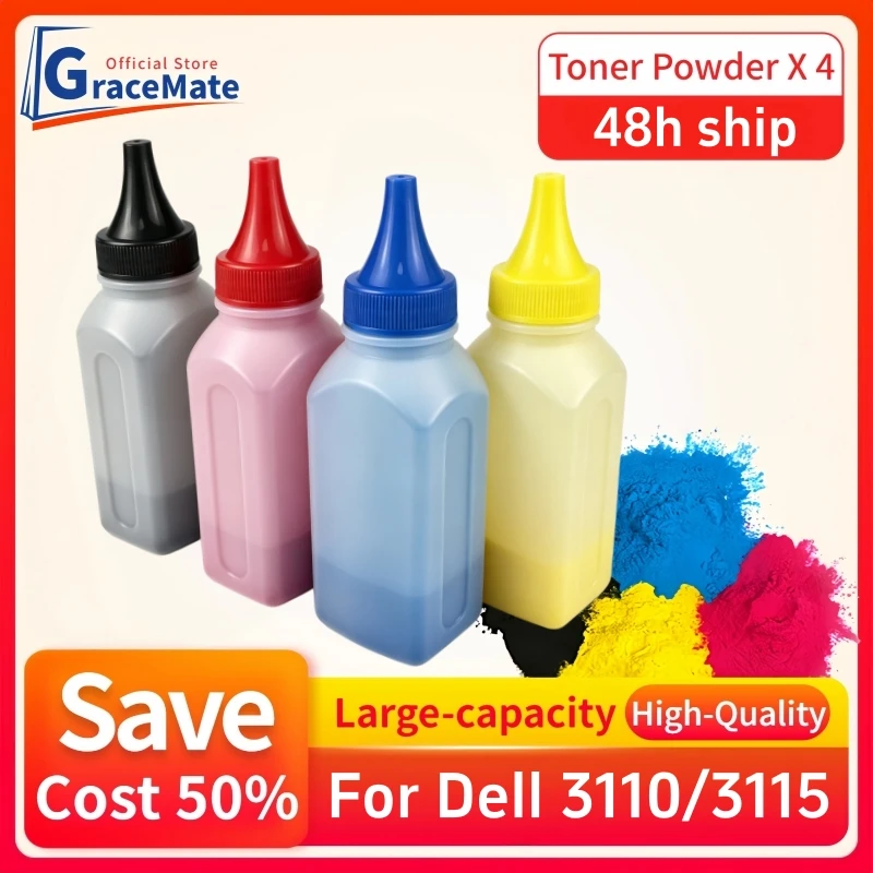 GraceMate Color Toner Powder Compatible for Dell 3110 3110CN 3115 3115CN Laser Printer for Dell 3110 3115 Refill Toner