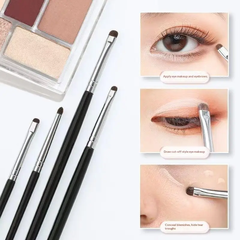 Small Angle Precise Detail Eyeshadow Brush Soft Horse Hair Eyelid Highlighter Lying Silkworm Makeup Brushes Eyes Make Up Tools`-