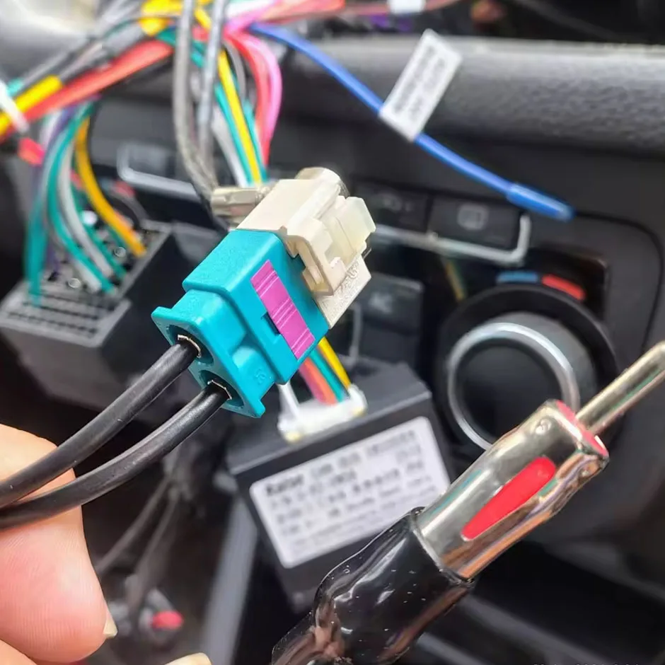 Radio Audio Cable Adaptor Antenna Audio Cable Male Double Fakra - Din Male Aerial for Audi/VW/Volkswagen Car Electronics view 5