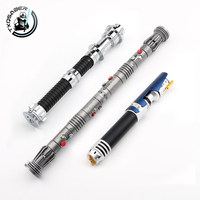 TXQSABER Lightsaber Smooth Swing Laser Saber Darth Maul Leia Kylo Ren Metal Hilt Bluetooth Blaster Color Changing Toy-No Blade