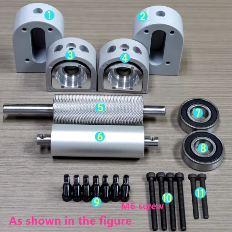 Conveyor Belt Accessories Full Set Belt Assembly Line Roller Master and Slave Power Roller 3060 Head and Tail Tension Seat