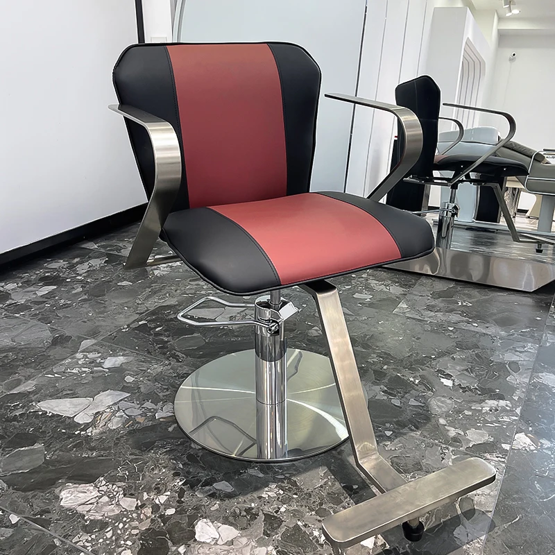 &c High End Durable Eco-Friendly Synthetic Leather Salon Barber Chair Degree Swivel Height Adjustable for Barber Shop Salon Use