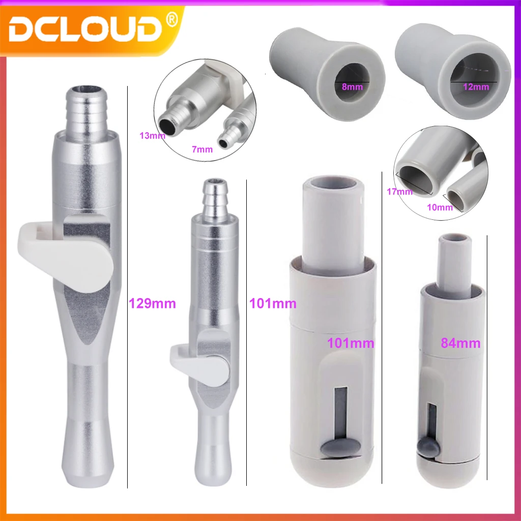 Dental Saliva Ejectors Suction Valves Oral Saliva Strong Weak Handpiece Tip Adaptor Dentist Equipment Dentistry Lab Accessories