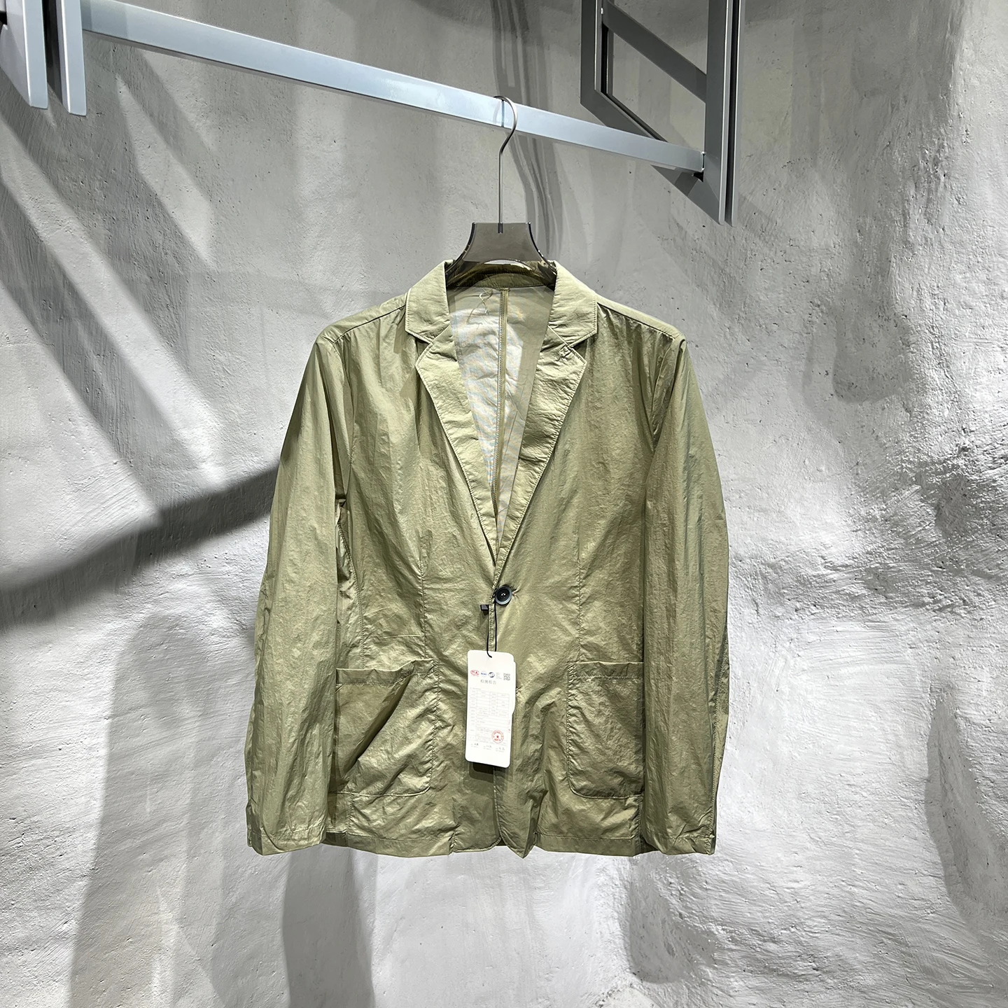 

Ultra-Thin like a Cicada's Wing 00g Waterproof Breathable UPF50 Men's Spring Summer High-End Skin Suit Casual Western Jaet