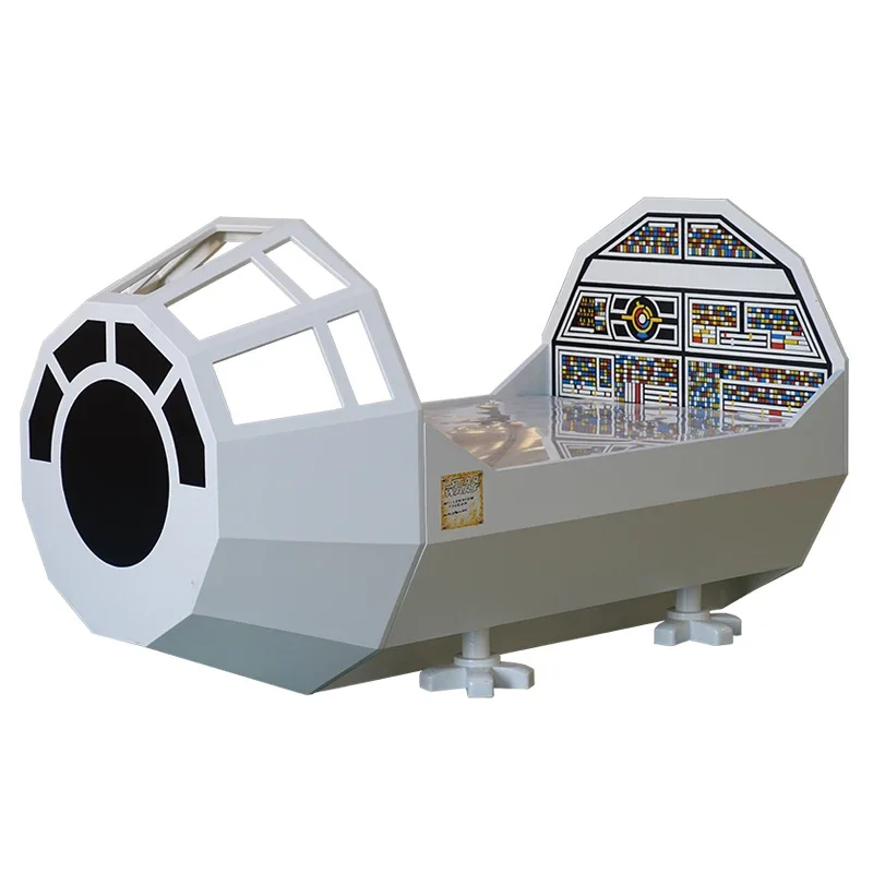 Children's Furniture Spaceship Bed Theme Hotel Bed Solid Wood  Single Bed Multifunctional