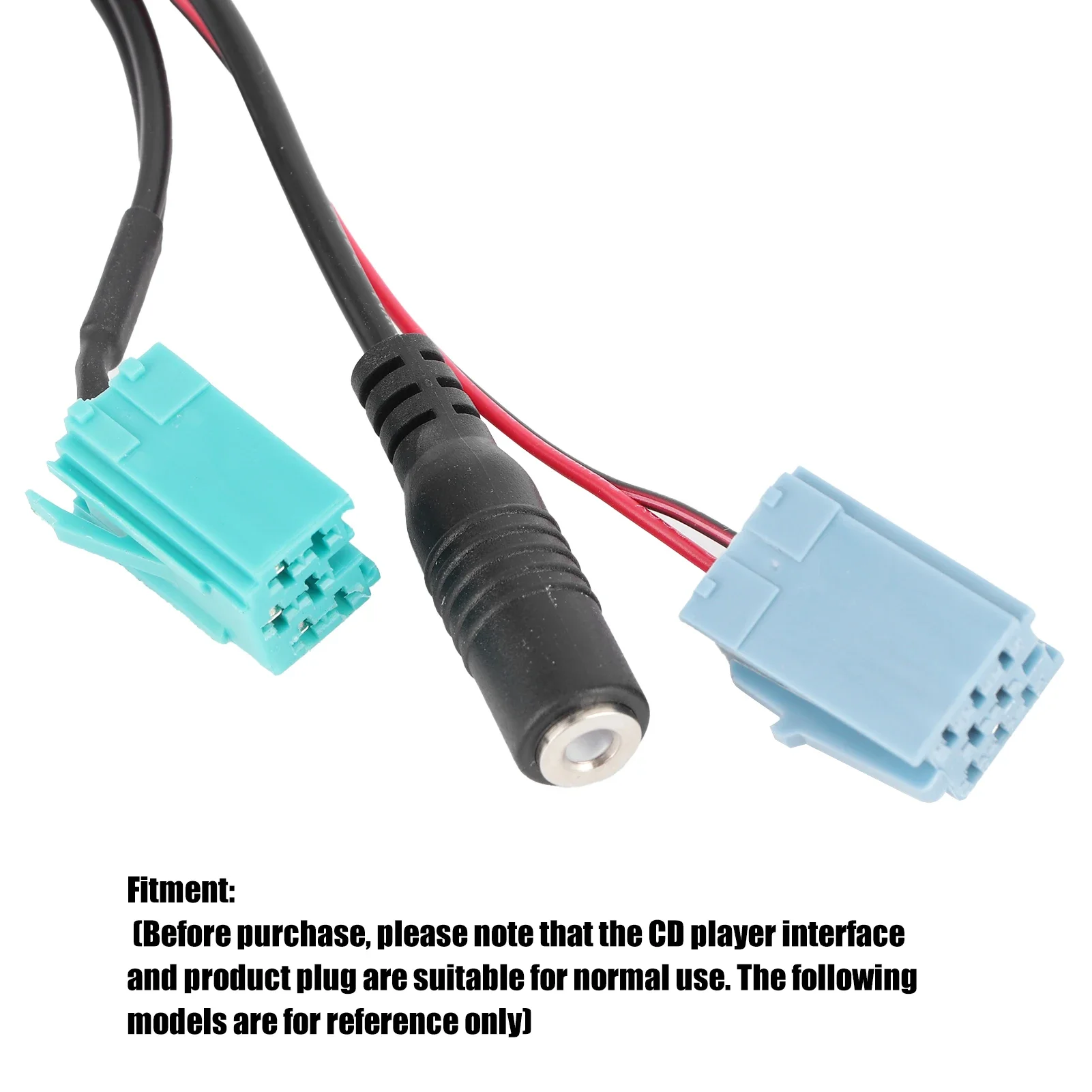 Cabo de áudio Bluetooth de 6 pinos Adaptador AUX-IN estéreo para carro com microfone adequado para cabo de áudio Bluetooth Clio/Espace/Megane