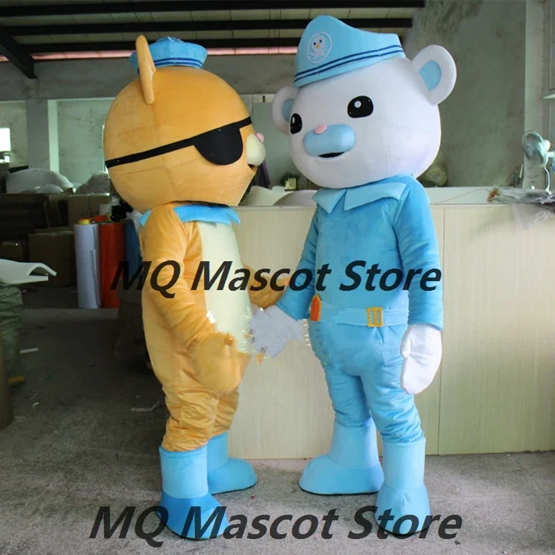 Movie Octonauts Captain Mascotter Polar Bear Police Mascot Costumes Plush Customized Animal Cosplay Costume Carnival Mask Party