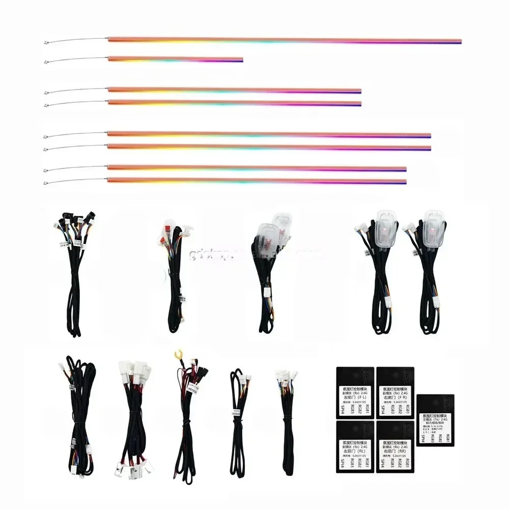 

Для Mercedes-Benz E-класса W213 (2016-2023) Активная атмосферная подсветка Symphony с 5 модулями, без необходимости прокладки проводов через двери автомобиля