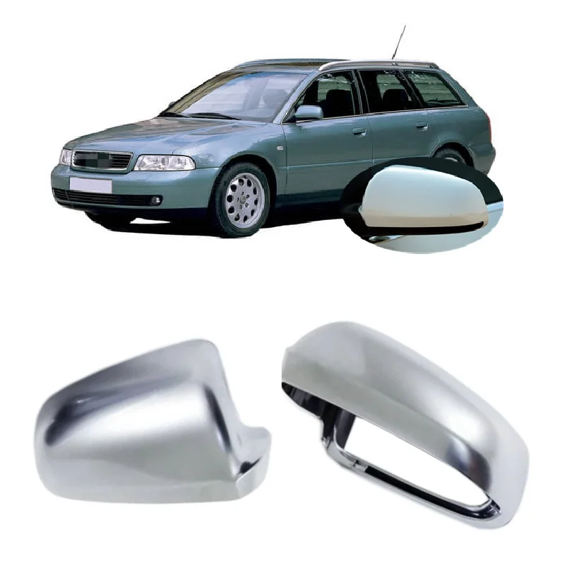 for Audi A4 S4 8E 8H 2000 2001 2002 2003 2004 2005 2006 2007 2008 2009 Matt Chromed Rearview Wing Mirror Cover Replacement