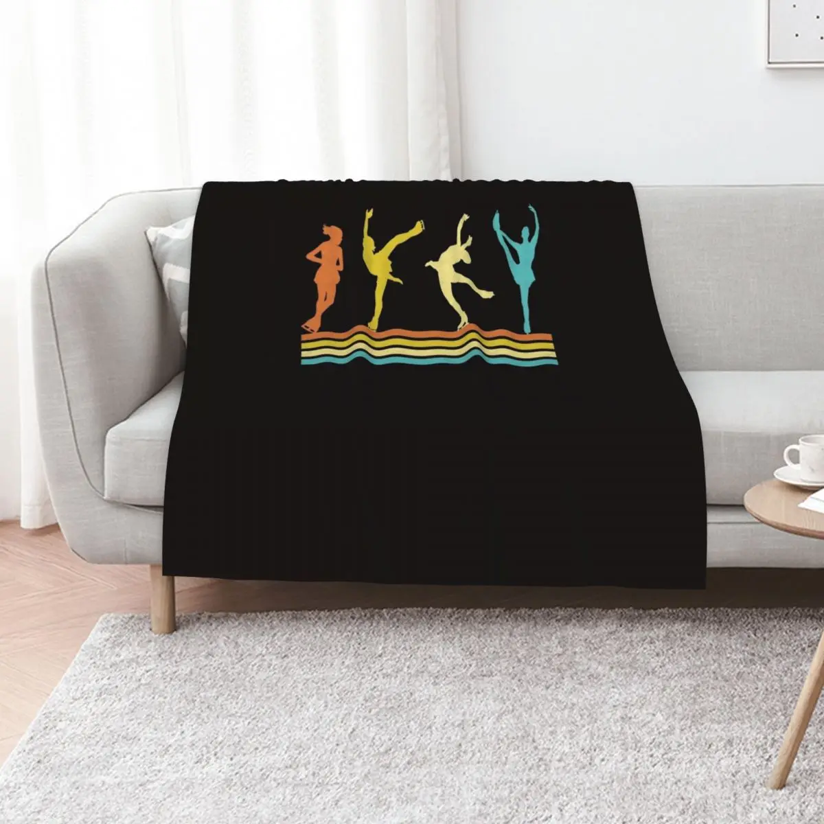 Retro Ice Skater Vintage Figure Skating Girls Winter Sports Throw Blanket manga for winter Soft Hair Tourist Luxury St Blankets