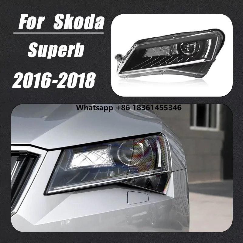 

Car LED Lights For Skoda Superb LED Headlight 2016-2018 Daytime Running Lights Plug And Play Car Accessories
