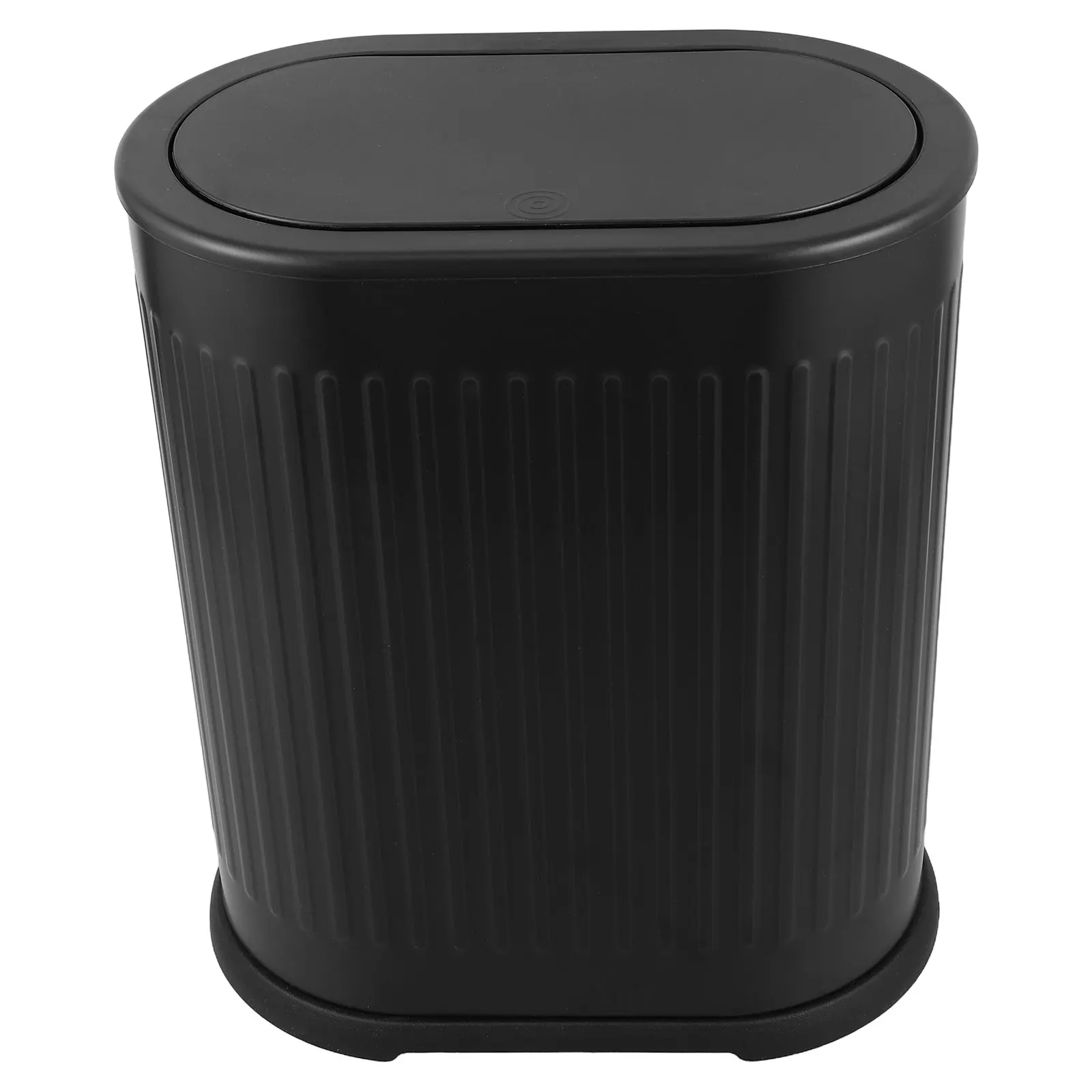 

6L Press Top Trash Can With Lid Plastic Garbage Bin For Bathroom Bedroom Kitchen Office Narrow Space Odor Contained Waste