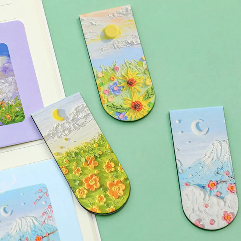 ページアクセサリー 学用品 読書補助具 ペーパークリップ フラワーシー マグネットブックマーク ブッククリップ ページラベル マグネットブッククリップ