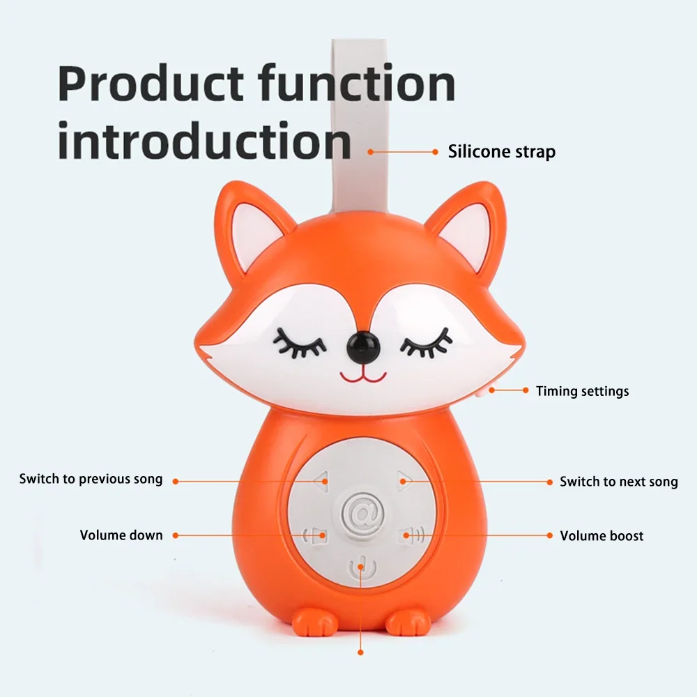 آلة الضوضاء البيضاء المحمولة مهديء للأطفال مع 5 موسيقى خفيفة للأطفال الصغار آلة صوت النوم المفتوقة