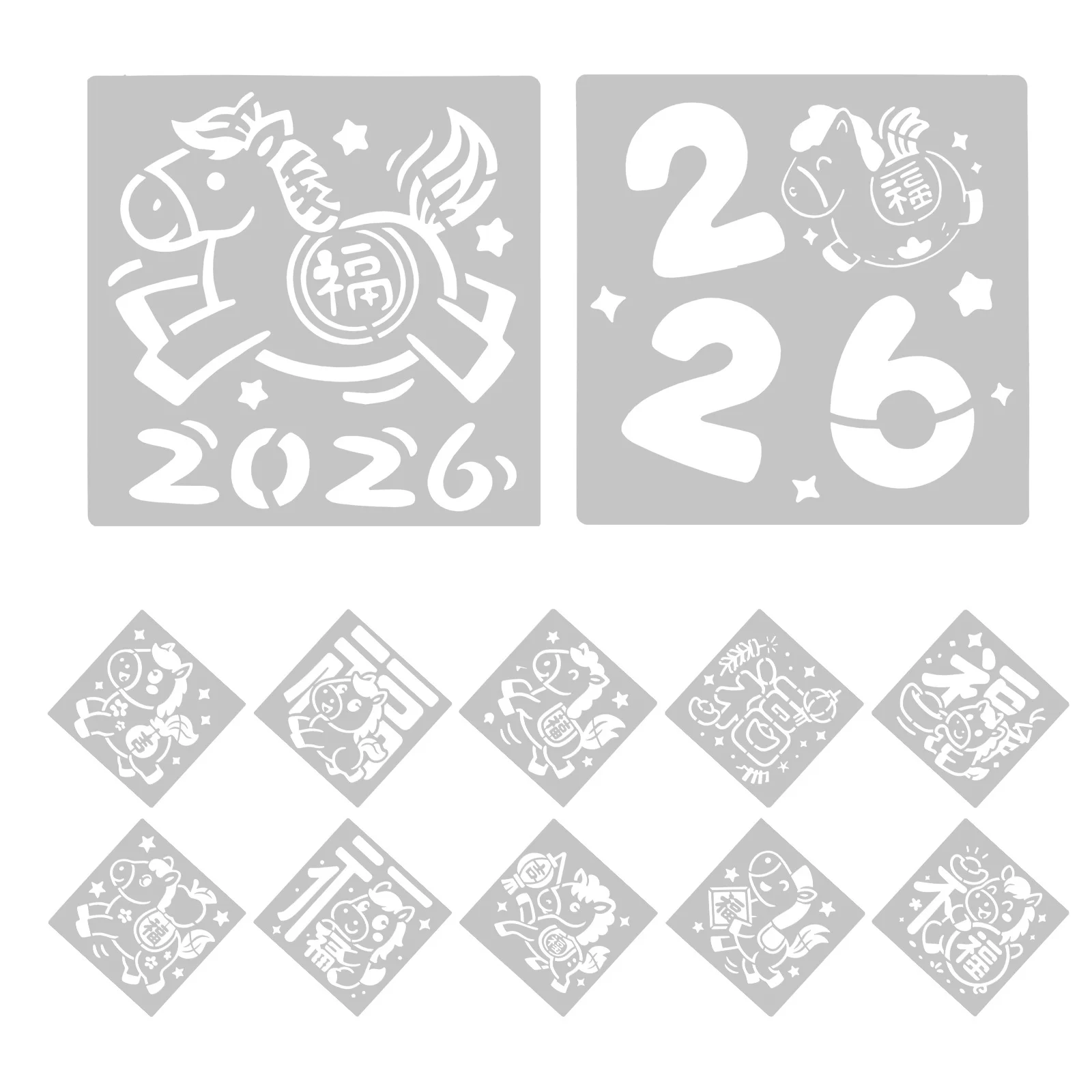 Juego de plantillas de plantilla pintadas a mano creativas, suministros de arte, herramientas de dibujo de acuarela para manualidades, decoración del hogar, dibujo a mano