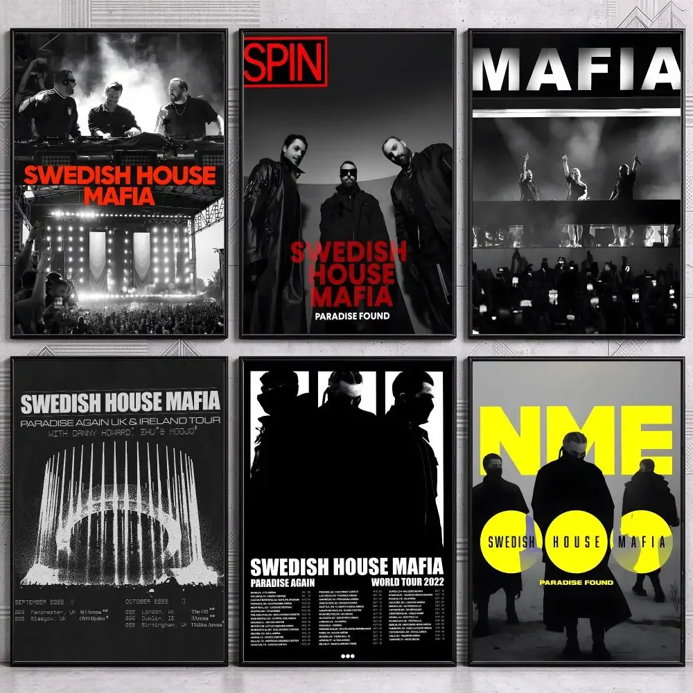 Electronic Music Group S-Swedish House M-Mafia Poster Wall Art Print Sticker for Bedroom Living Room Dorm Modern Home Decor Gift