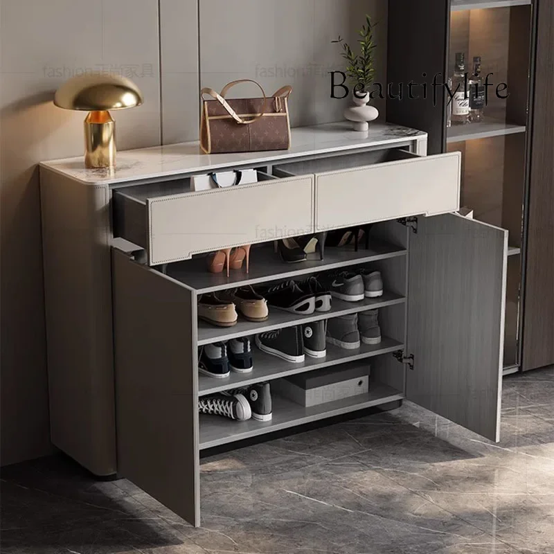 

Hj Storage Organizer Shoe Cabinet Mobile Wooden Display Living Room Wooden Shoe Shelf Vertical Luxury Muebles Shoemakers Furnitu