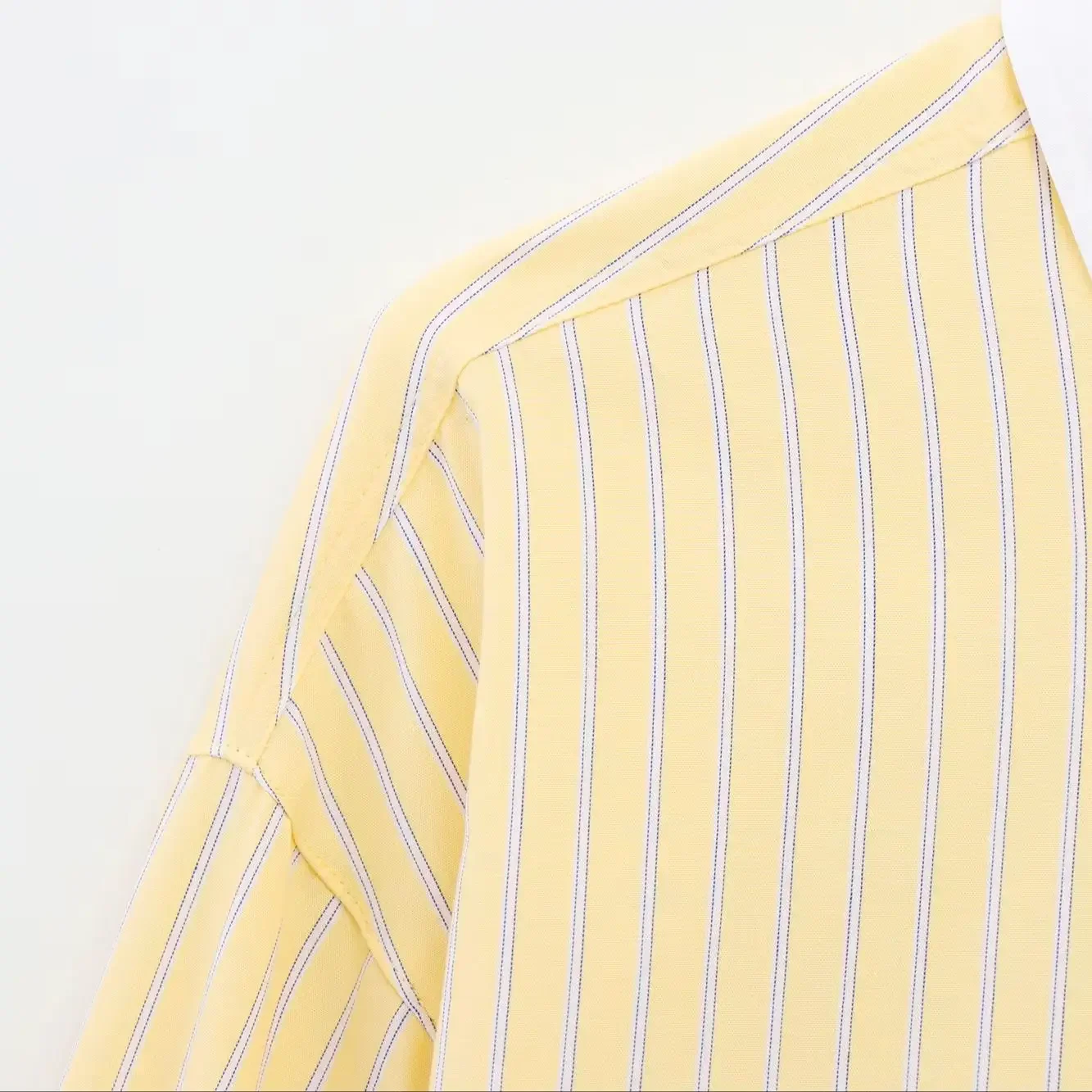 Gestreepte damesoverhemden en blouses Lente katoen Patchwork Rechte zakken met lange mouwen Comfortoverhemden Dameskleding