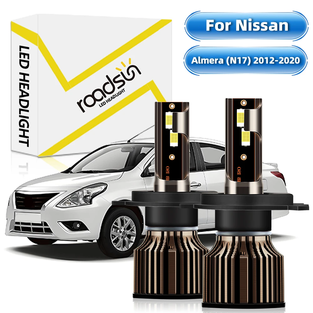 【For Nissan Almera (N17) 2012-2020】LED Headlight Bulbs H4 Hi-Lo Beam 6000K White 25000LM 400% Super Bright Plug And Play