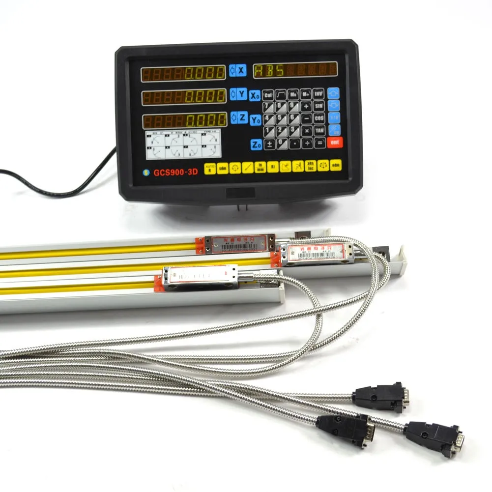 NEW 3 Axis READOUT Digital Display DRO for Mill Lathe Machine and 3 Linear Scale