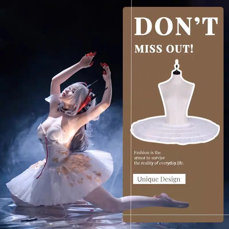 Wholesale Ball Gown Ballet Underskirt Short Dress Cosplay Petticoat Three Bones Puffy Lolita Petticoat Rockabilly Crinoline