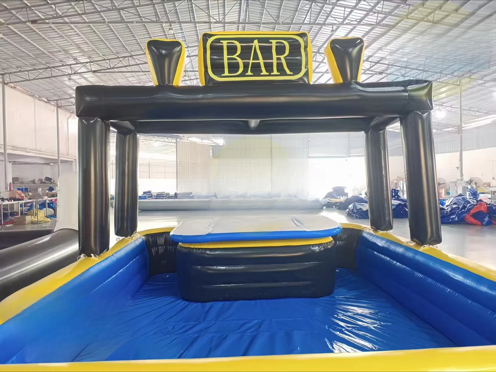 Custom Logo Inflatable Bar Multifunctional PVC Float Cool Bar Counter with Fun in the Pool