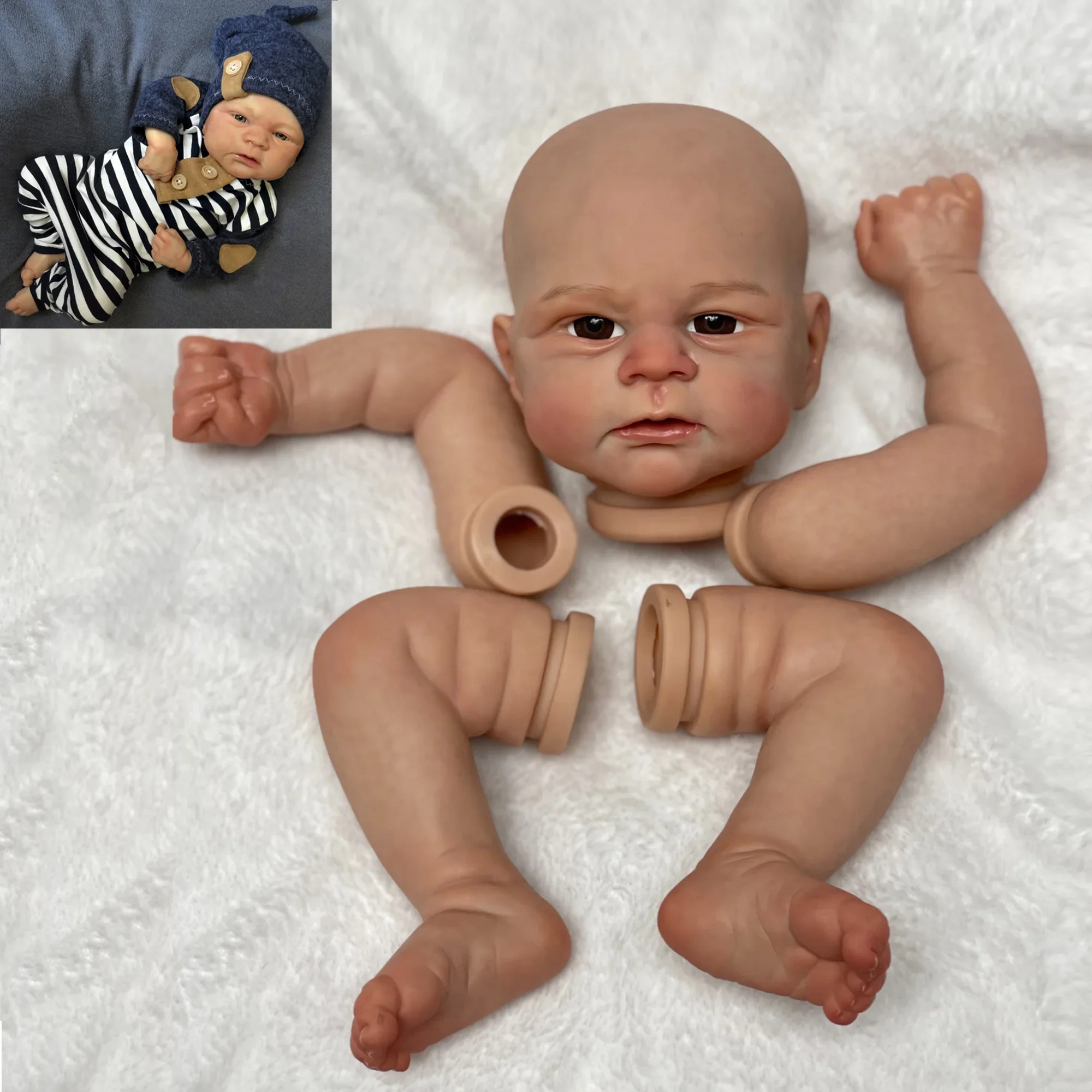 

St.Store 18 Inch Elijah Bebe Reborn Doll Kit Lifelike Painted Or Unpainted DIY Reborn Doll Kit Toy Acessóri Reborn Sin Pintar