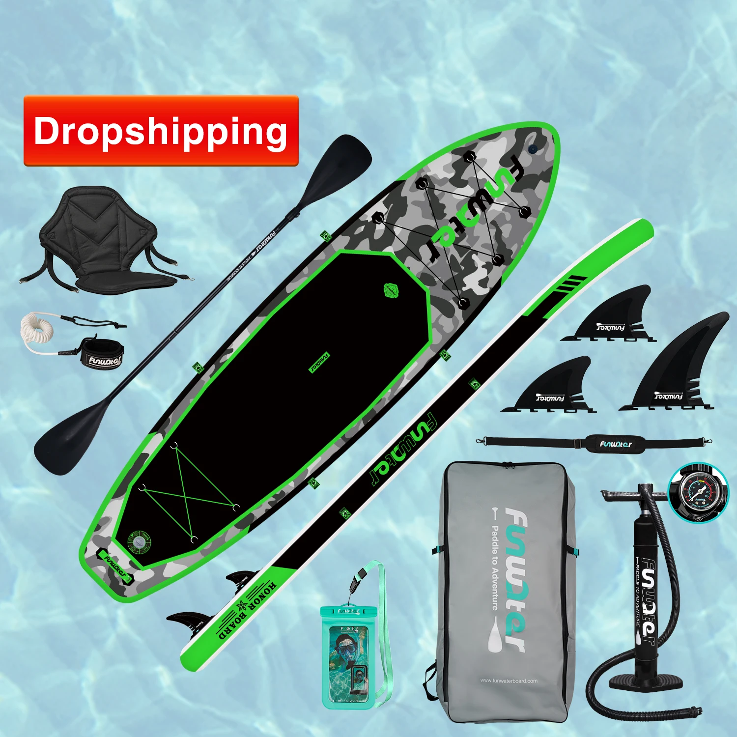 

Dropshipping OEM 10'8" Inflatable SUP Standup Paddlesurf Paddle Boards Stand Up Wholesale Paddel Soft Surfboard Sub