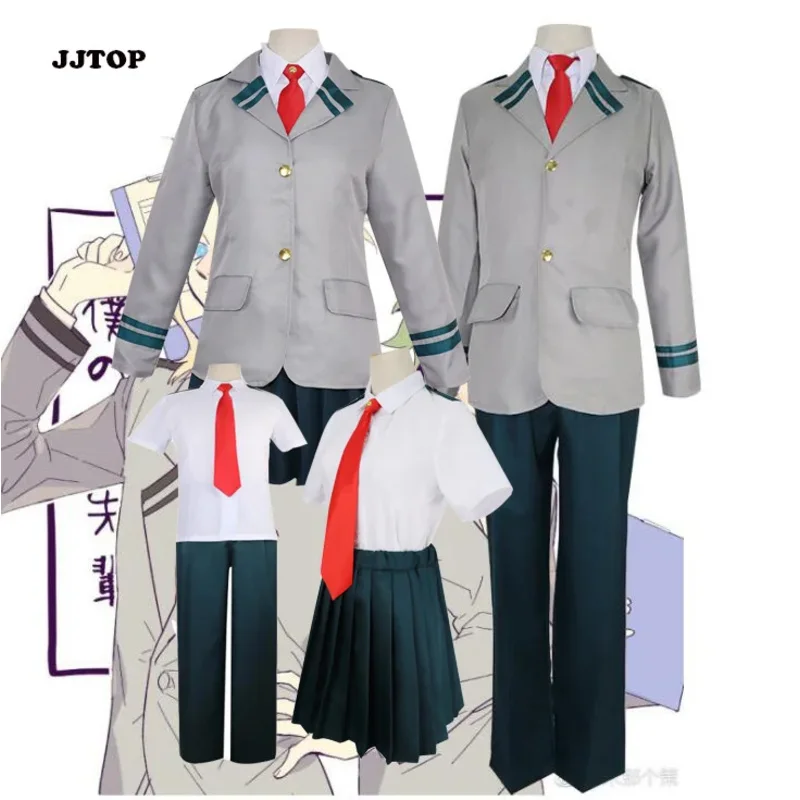 SS23My Midoriya Izuku disfraz de Cosplay Boku No Hero Academia OCHACO URARAKA AsuiTsuyu uniforme escolar de verano peluca