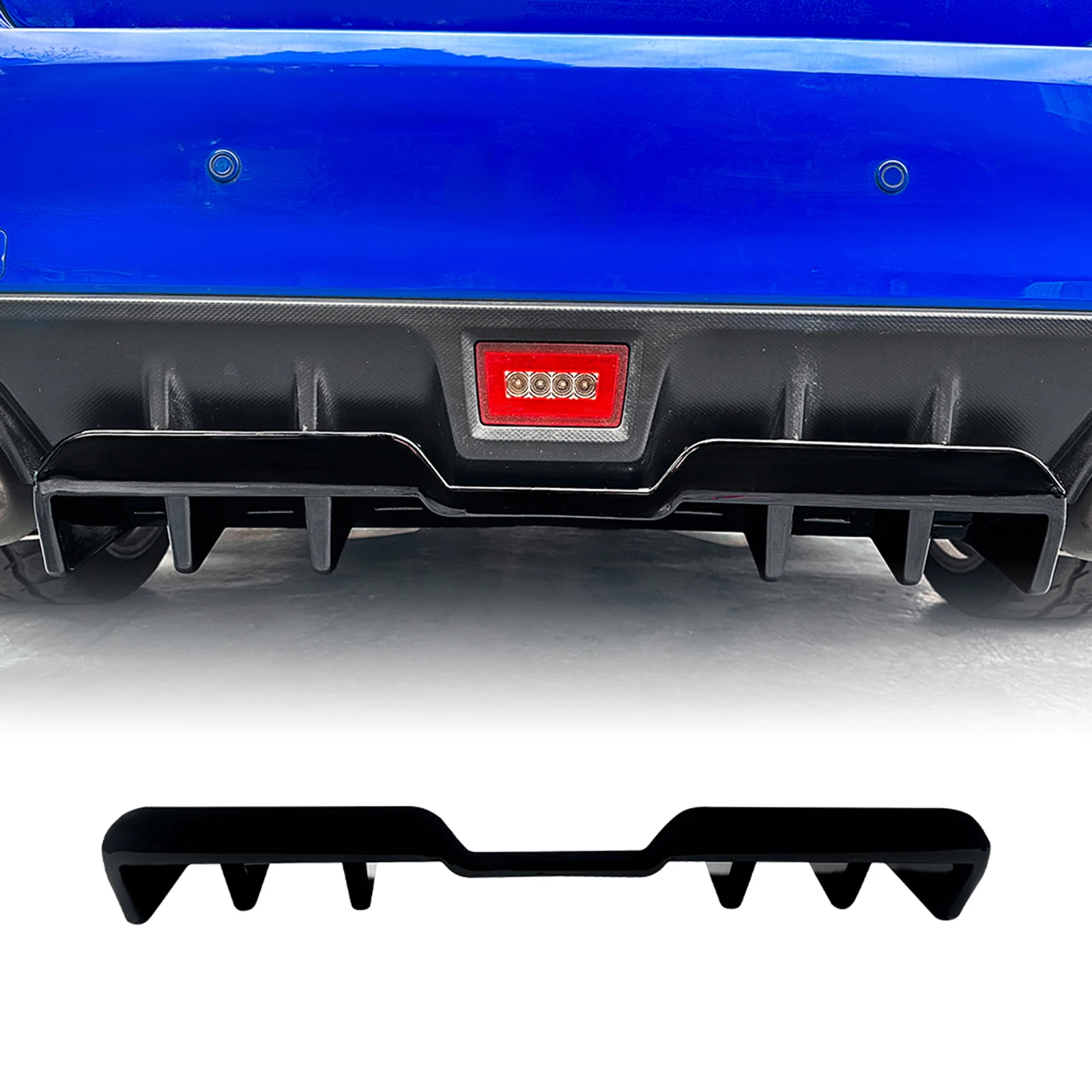 

Для Subaru WRX STI VA 2015-2021 седан 4-дверный задний бампер диффузор блеск для губ черный/углеродное волокно вид хвостовой багажник спойлер сплиттер