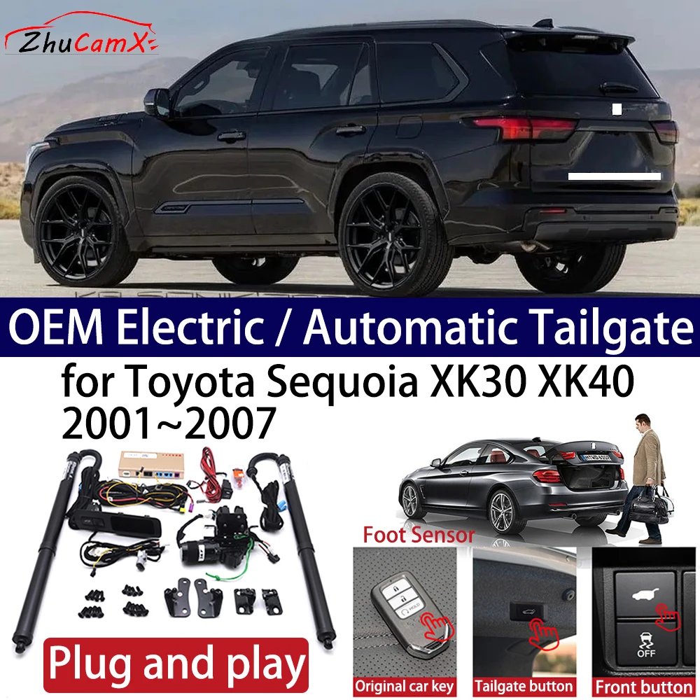 

ZhuCamX for Toyota Sequoia XK30 XK40 2001~2007 Car Power Electric Automatic One-Click Smart Liftgate Tail Gate Support Opener