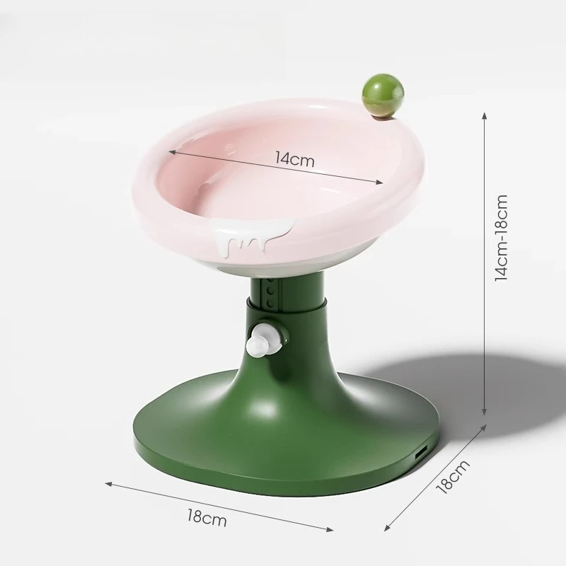 

Cat bowl, ceramic tall bowl, adjustable height to prevent overturning cat food bowl