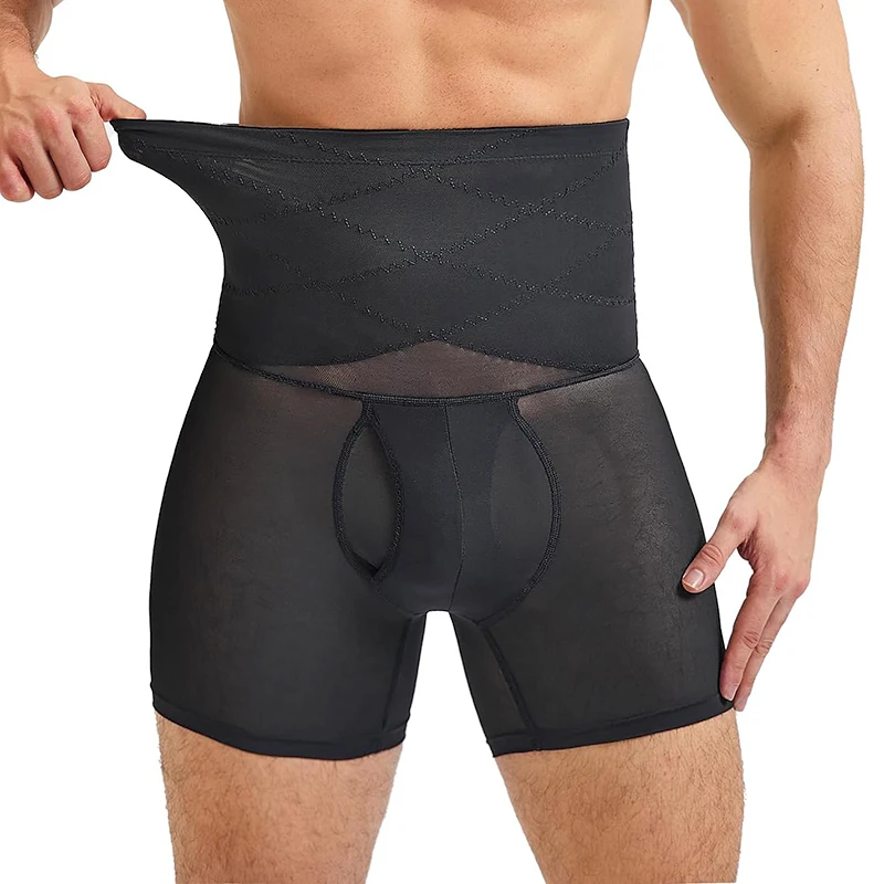 

Mens Shapewear Tummy Control Shorts High Waist Slimming Body Shaper Abdomen Compression Panties Seamless Boxer Brief Underwear