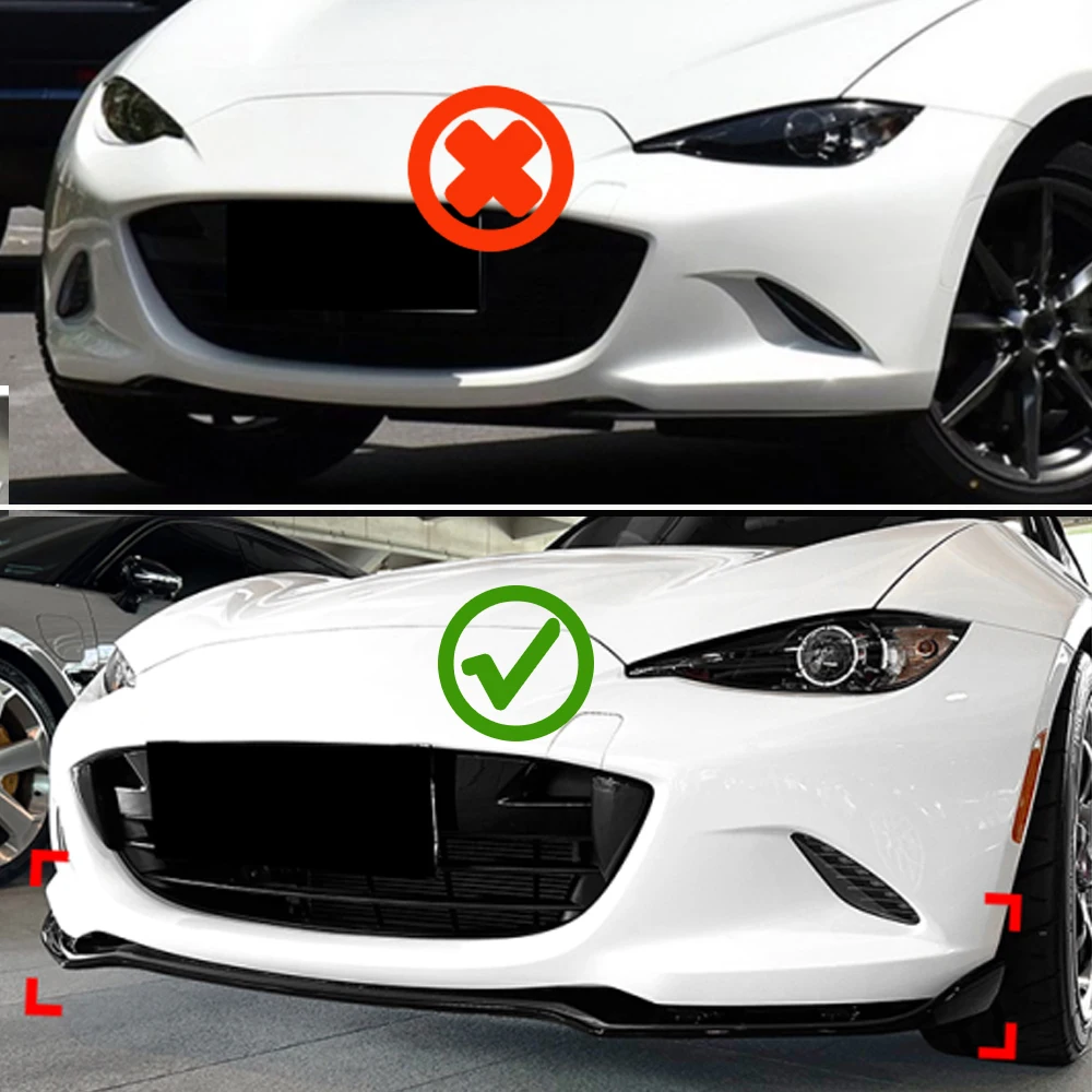 Glossy Black Front Lip Spoiler Front Bumper Shovel Modification Car Body Kit Modification For Mazda MX-5/ Miata ND 2016+