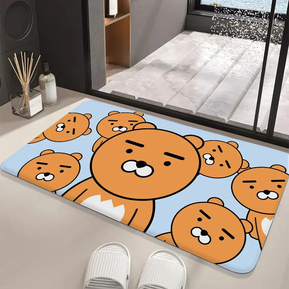 Kakao Friends Floor Mat Rectangle Anti-slip Home Soft Badmat Front Door Indoor Outdoor Mat Hotel Decor Mat