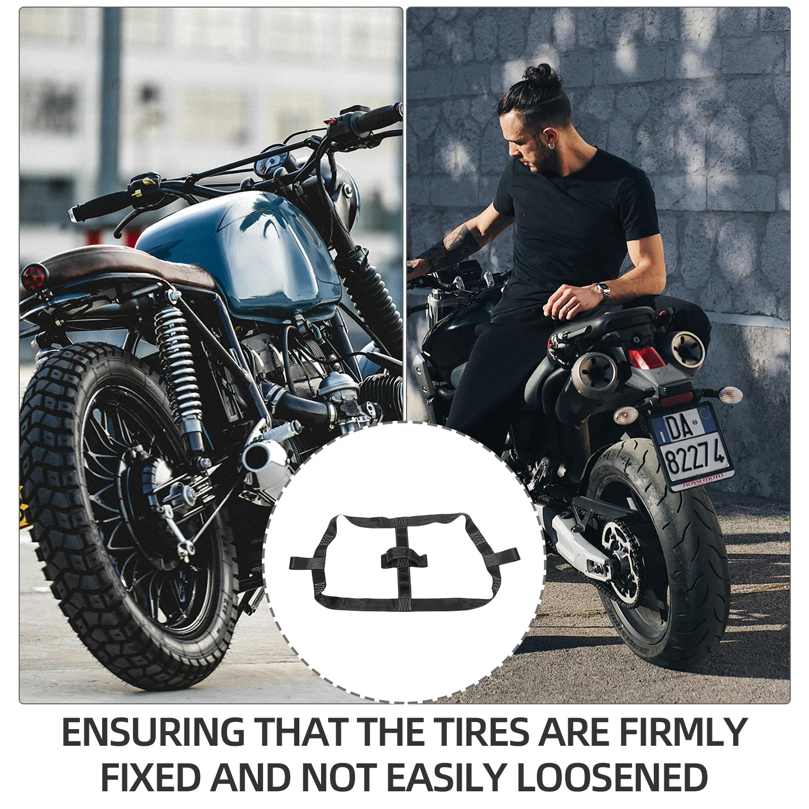 

Tire Fixing Belt Motorcycle Wheel Strap for Trailer Scooters Heavy Duty Polyester Tie Down Strap Quick for Motorcycles