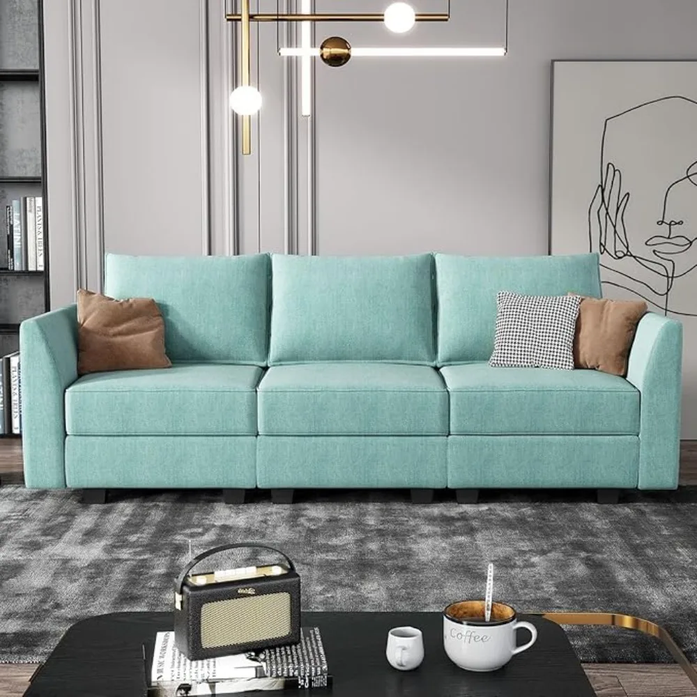 

Modern Upholstered Sofa Polyester Fabric Modular Sofas for Small Apartment, Sofa