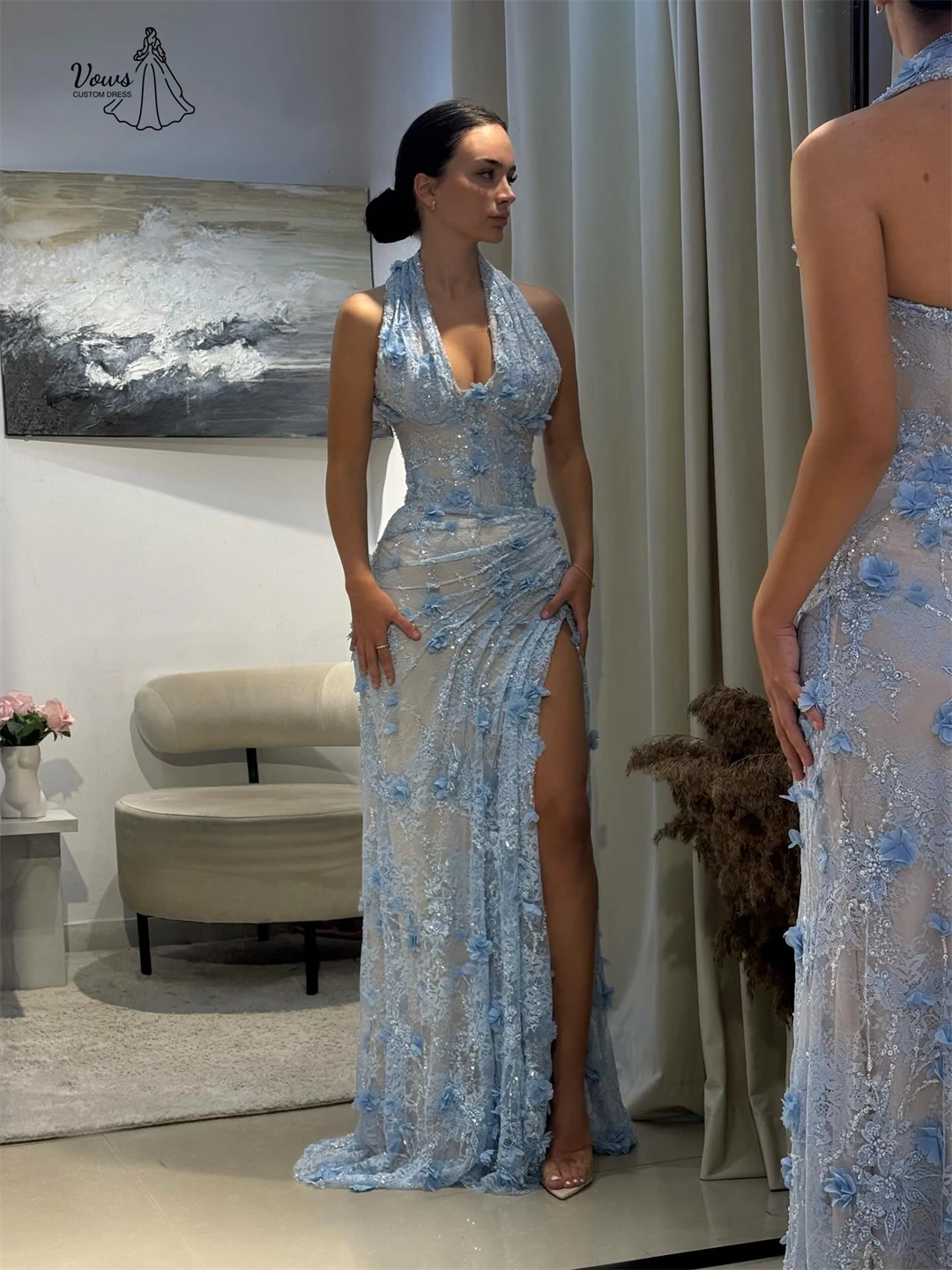 

Vows Luxurious Prom Dress 2025 Custom Made Elegant Dresses for Woman Line A Square Collar Petals Evening Gowns Luxury Dress Gala