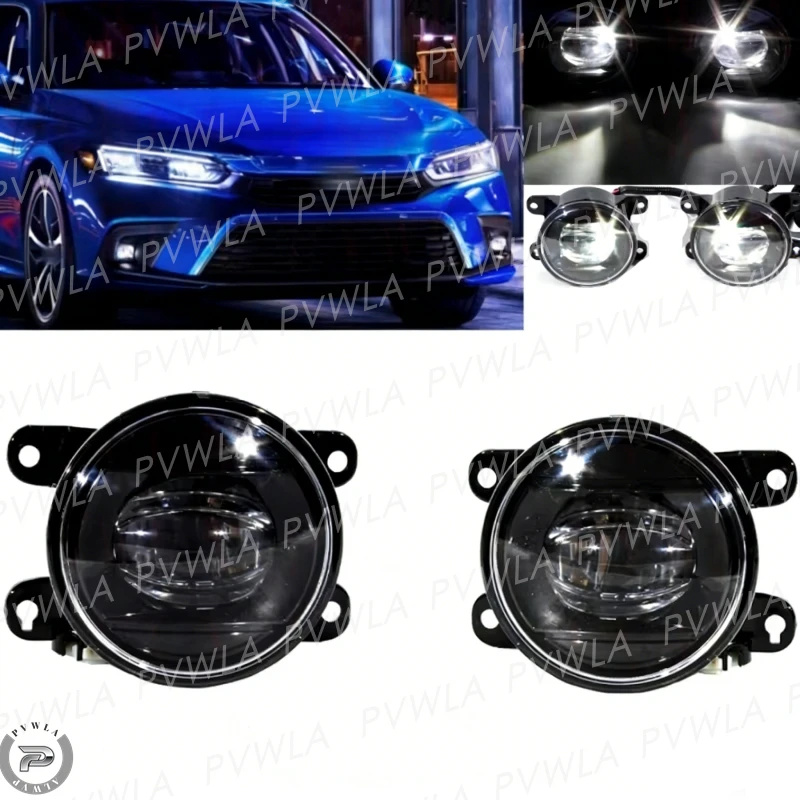 Car Driving Fog Lights For Honda Civic 2022 2023 LED DRL Daytime Running Light Front Bumper Fog Lamp