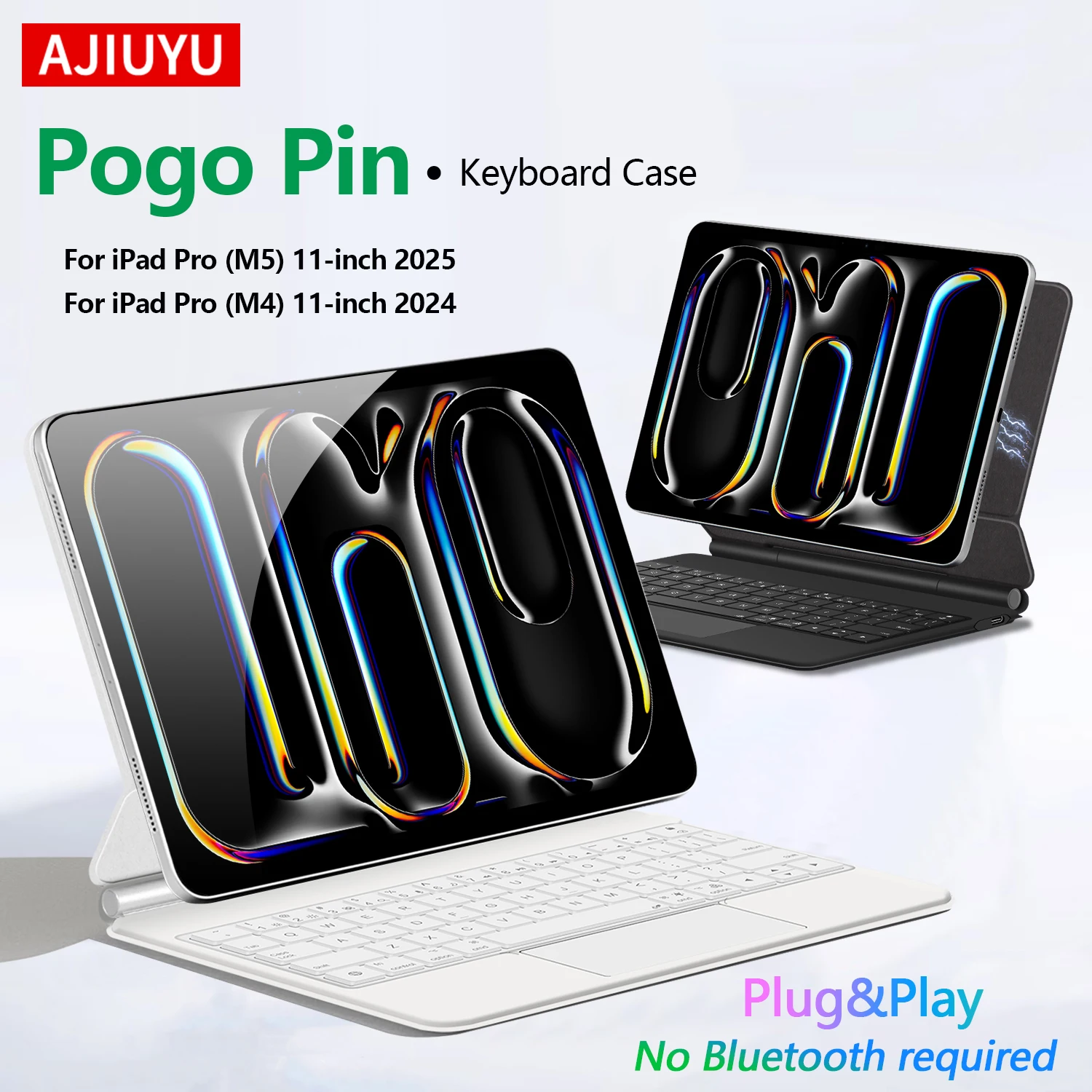 

Magic Keyboard For iPad Pro M5 11 Inch 2025 A3357 iPad Pro 11 M4 2024 Smart Pogo Pin Direct Connection Multi-Touch Backlight