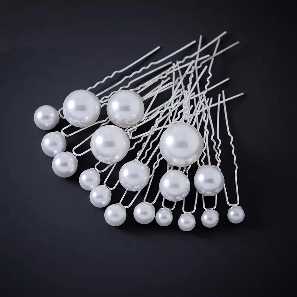Fashion Metal U Shape Pearl Hairpin Clips Wedding Bridal Updo Ornaments Ancient Costume Modeling Hair Jewelry Accessories Gifts image 6