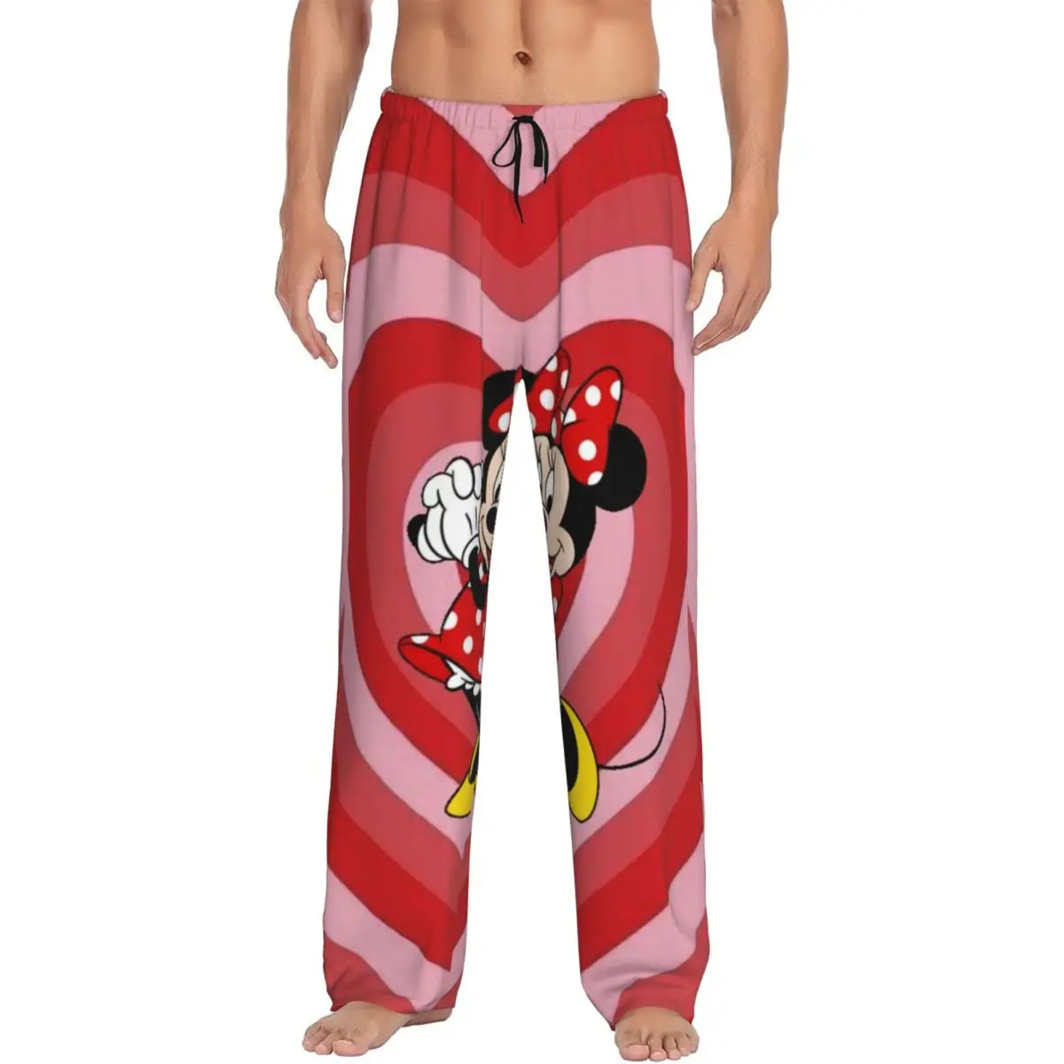 

Custom Printed Men's Minnie Mickey Mouse Cartoon Animation Pajama Pants Sleepwear Sleep Lounge Bottoms with Pockets