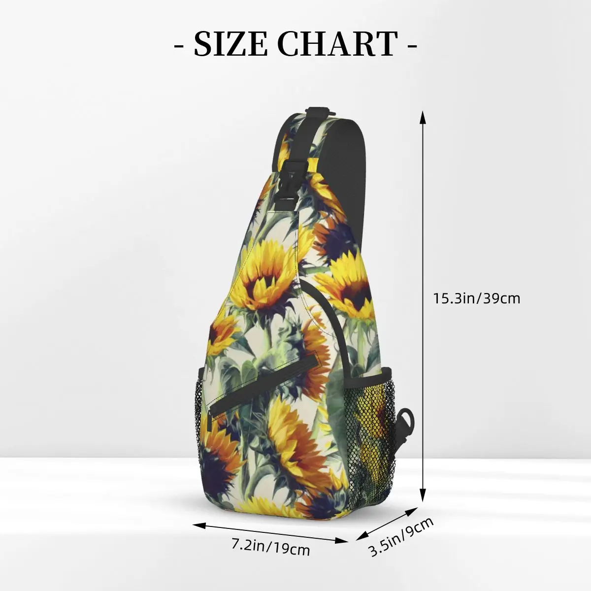 Girasoli Forever Bohemian Crossbody Sling Bag Cool Chest Bag Flowers spalla zaino Daypack escursionismo Outdoor Travel Satchel