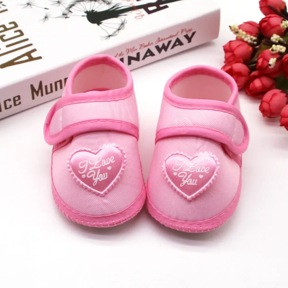 Frühling Herbst Baby Erste Wanderer Infant Baby Mädchen Jungen Anti-Slip Schuhe Herz-förmigen Neugeborenen Slipper Schuhe 0-18 monate