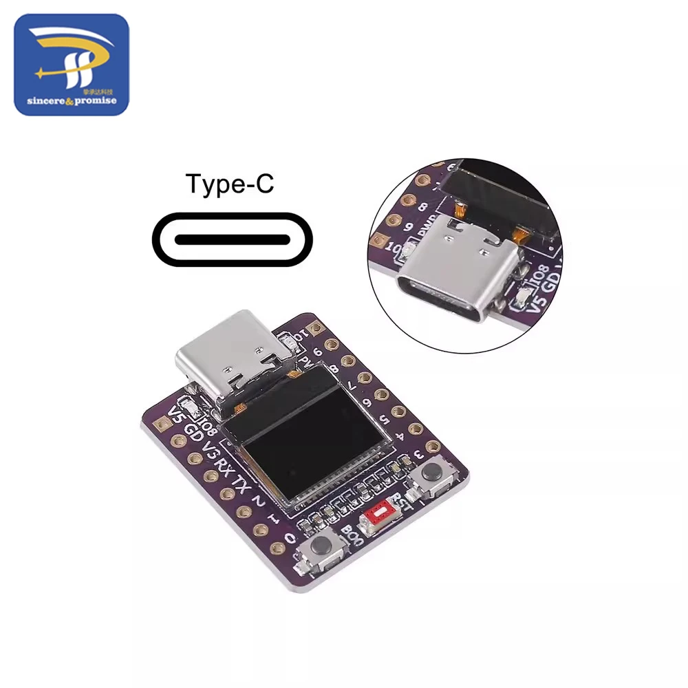ESP32 C3 / RP2040 Raspberry Pi Pico Development Board with 0.42 Inch LCD RISC-V WiFi Bluetooth for Arduino MicroPython