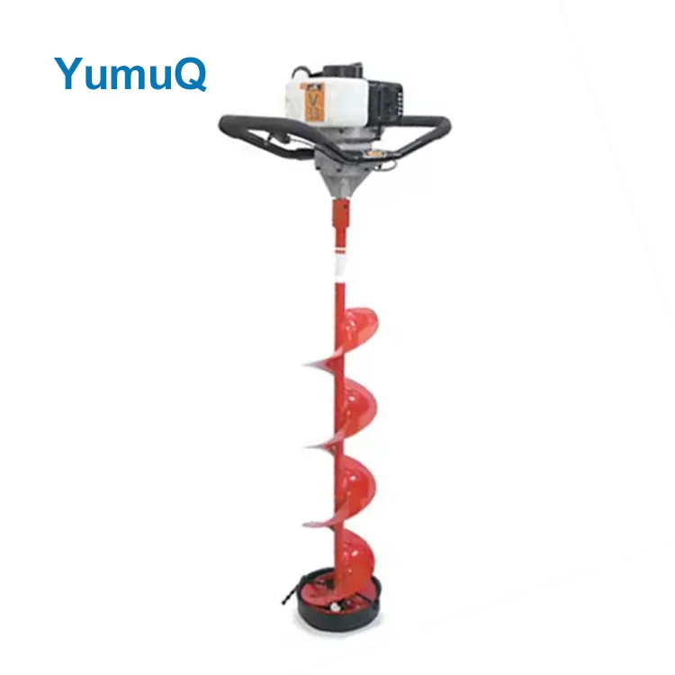 

YumuQ Best Sell Big Power 4 Stroke Gasoline Garden Drill 33cc Power Ice Auger Drill Diameter 8/10/ Machine