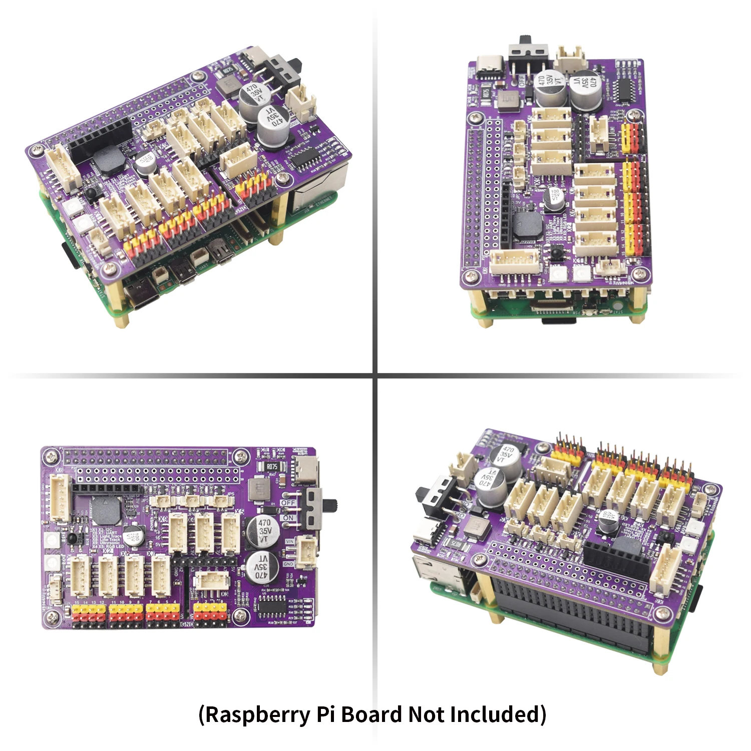 Робот Adeept HAT для Raspberry Pi, плата расширения для Raspberry Pi 5/4B/3B/3B +, драйвер умного робота-автомобиля с руководством в формате PDF