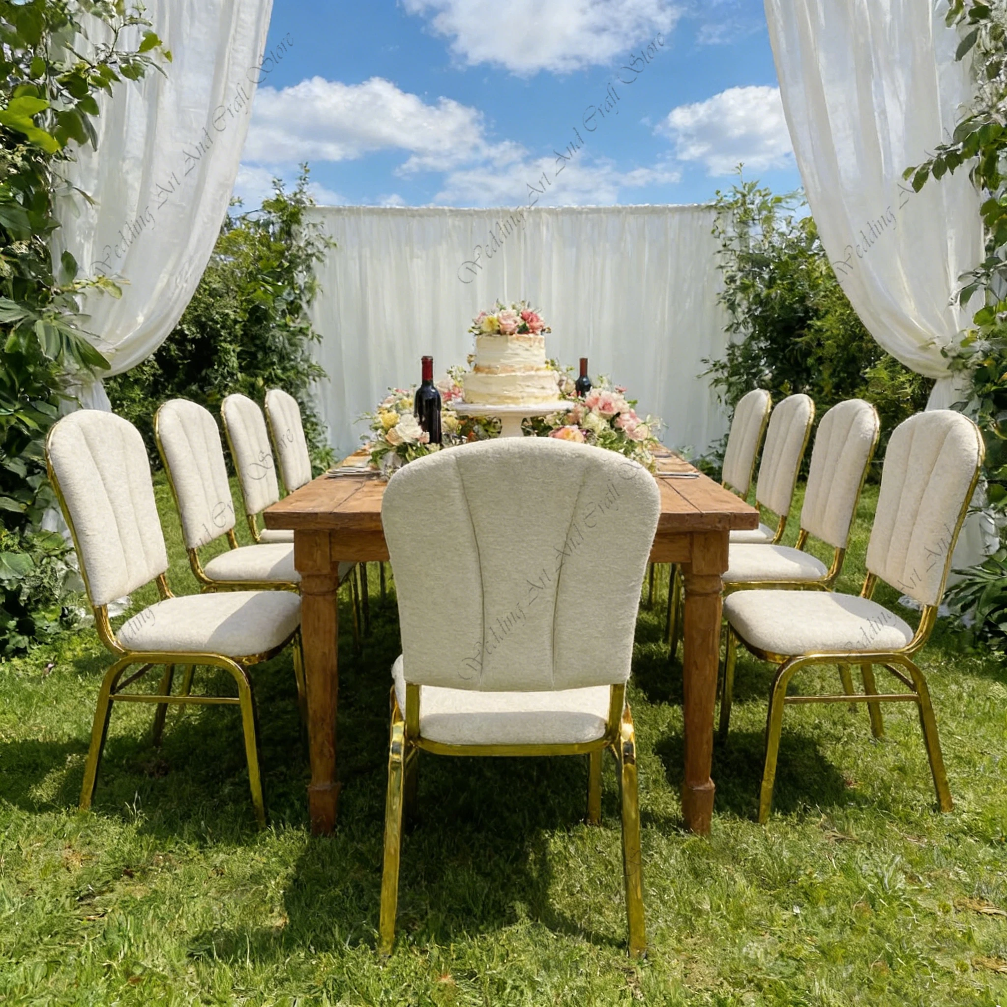 56 pcs f30 Luxury Round Back Golden Stainless Steel Dining Chairs for Events Weddings Chair Banqueting Hotel Furniture ivy578