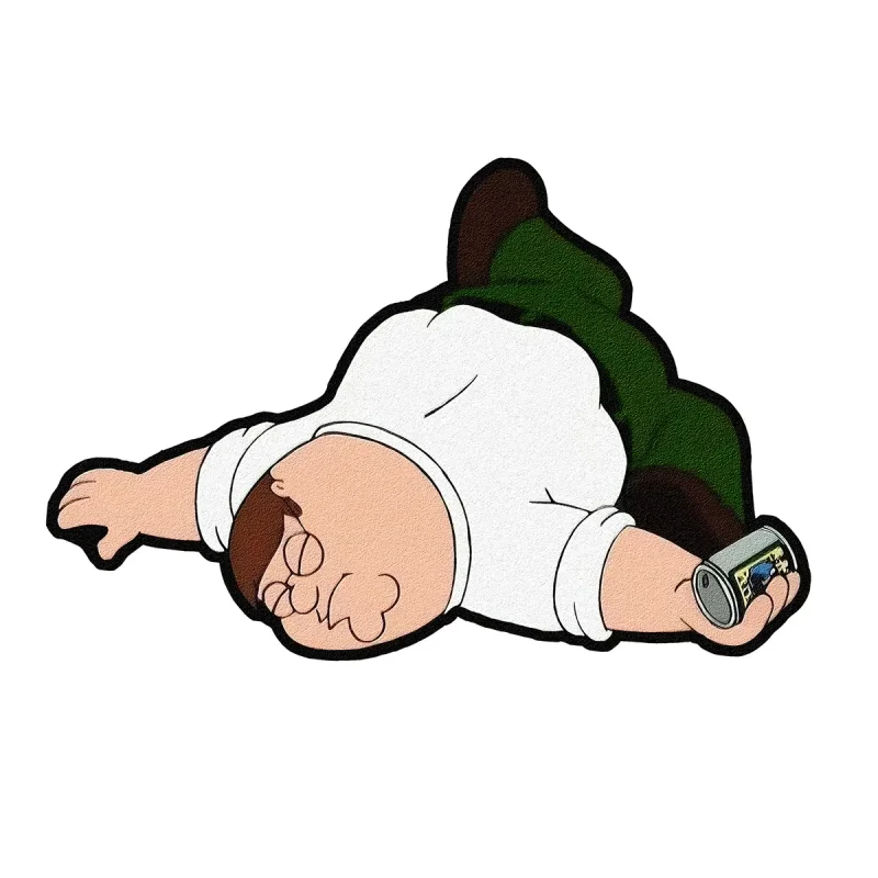 VIKAMA Family Guy Injured Peter Griffin Shaped Rug Fluffy Non Slip Bedroom Entrance Doormat Funny Anime Decor Floor Carpet view 5